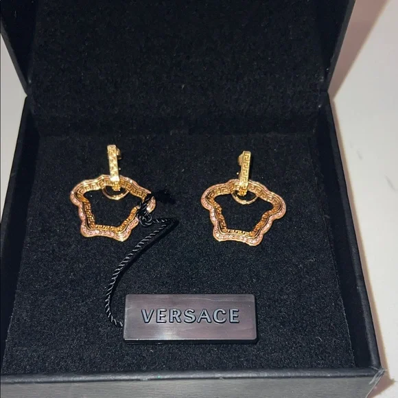 Versace Gold Medusa Earrings - Picture 3 of 9